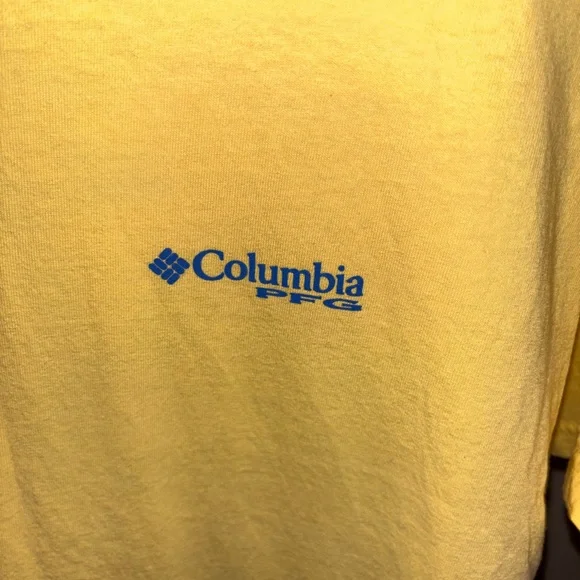 Columbia Yellow PFG Fish Graphic Tee..men’s..size large - Picture 4 of 8